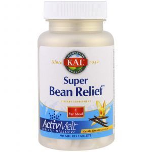 Пищеварительные ферменты, Super Bean Relief, KAL, 90 таб.