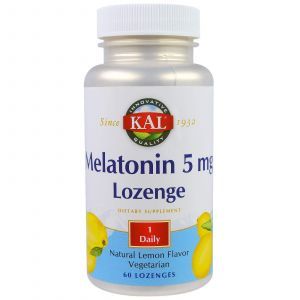 Мелатонин, Melatonin Lozenge, KAL, 5 мг, 60 шт.
