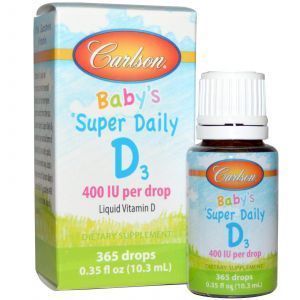 Вітамін Д3, Baby's Vitamin D3, Carlson Labs, для дітей, 400 МО, 10,3 мл