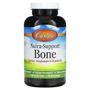 Добавка для поддержки костей, Nutra-Support, Bone, Carlson, 180 гелевых капсул