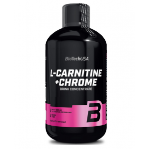 L-карнитин + хром, L-carnitine + Chrome, BioTech USA, 35000 мг, апельсин, 500 мл
