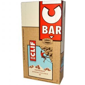 Энергетические шоколадные батончики с кокосом, Energy Bar, Clif Bar, 12 бат.