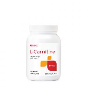 L-карнитин, L-Carnitine, GNC, 500 мг, 120 капсул