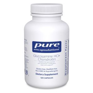 Глюкозамин + хондроитин, Glucosamine HCl+ Chondroitin, Pure Encapsulations, 120 капсул
