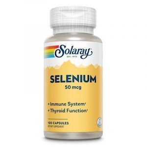 Селен, Selenium, Solaray, органически связанный, 50 мкг, 100 капсул
