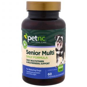 Мультивитаминная формула для взрослых собак, Senior Multi Daily Formula, Senior Dog, Pet Natural Care, 60 таб.