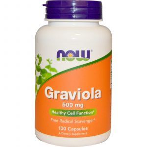 Гуанабана, Гравиола (Graviola), Now Foods, 500 мг, 100 кап