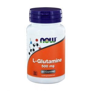 L-глютамин, L-Glutamine, Now Foods, 500 мг, 60 вегетарианских капсул
