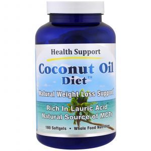 Кокосовое масло холодного отжима,Coconut Oil, Health Support, 180