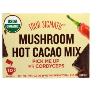 Какао-напиток с кордицепсом и перцем, Hot Cacao, Four Sigma Foods, 10 пакетов по 6