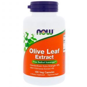 Листья оливы (Olive Leaf), Now Foods, экстракт, 100 капсу