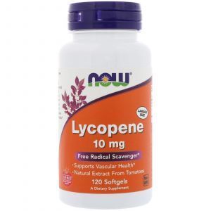Ликопин (Lycopene), Now Foods, 10 мг, 120 гелевых кап