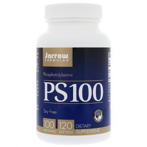 Фосфатидилсерин, PS 100, Phosphatidylserine, Jarrow Formulas, 100 мг, 120 кап
