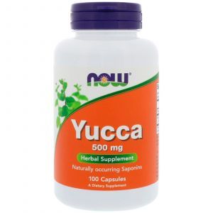 Юкка, Yucca, Now Foods, 500 мг, 100 кап