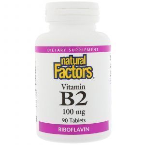 Витамин В2 (рибофлавин), Natural Factors, 90 таблет