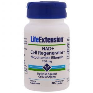 Никотинамид рибозид, Nicotinamide Riboside, Life Extension, 250 мг, 30 капс