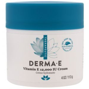 Крем для сухой кожи с витамином Е, Vitamin E 12,000 IU Creme, Derma E, (113 г
