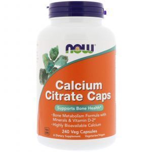 Цитрат кальция с минералами (Calcium Citrate), Now Foods, 240 вегетарианских капсул