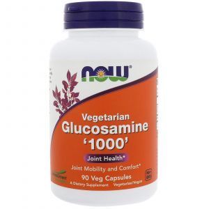 Глюкозамин вегетарианский, Vegetarian Glucosamine, Now Foods, 1000 мг, 90 растительных капсул