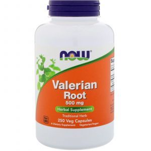 Корень Валерианы, Valerian Root, Now Foods, 500 мг, 250 капсу