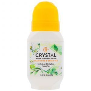 Кристалл дезодорант для тела, Mineral Deodorant, Crystal Body Deodorant, ромашка и зеленый чай, 66 мл 