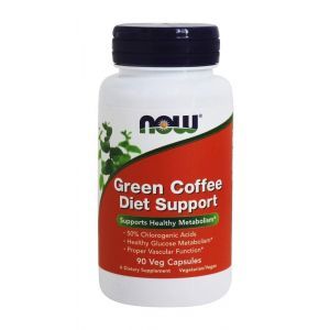 Кофе зеленый (для похудения), Green Coffee, Now Foods, 90 к