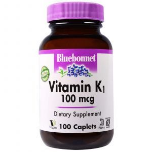 Витамин К1, Vitamin K1, Bluebonnet Nutrition, 100 мкг, 100 капсу