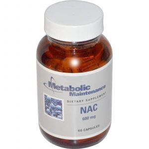 NAC, Metabolic Maintenance, 600 мг, 60 капс