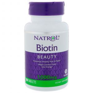 Біотин, Biotin, Natrol, швидкорозчинні 1000 мкг, 100 таблеток