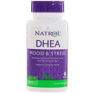 Дегидроэпиандростерон, DHEA, Natrol, 25 мг, 180 таблет