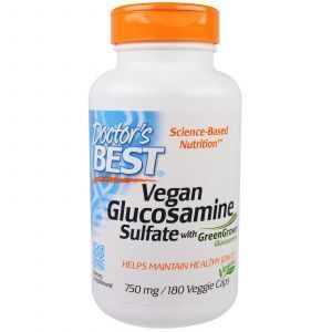 Глюкозамин сульфат, Glucosamine Sulfate, Doctor's Best, 750 мг, 180 кап