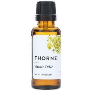 Витамин Д и К2, Vitamin D/К2, Thorne Research, 30 мл