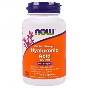 Гиалуроновая кислота, Hyaluronic Acid, Now Foods, 100 мг, 120 капсу