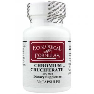 Хром, Chromium Cruciferate, Ecological Formulas, 200 мкг, 30 капсул