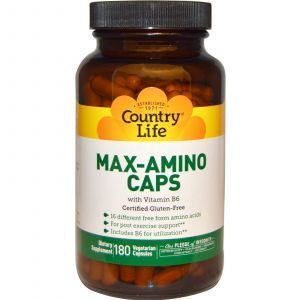 Аминокислоты с витамином В6, Country Life, 180 кап.