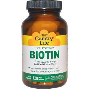 Биотин, Country Life, 10 мг, 120 кап.
