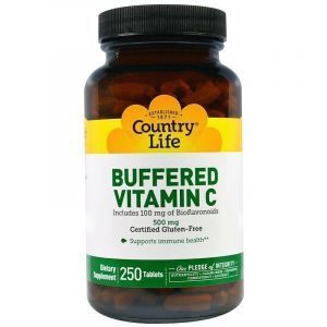 Буферизированный витамин С, Country Life, 500 мг, 250 таб.
