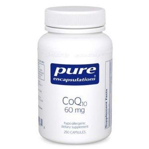 Коэнзим Q10, CoQ10, Pure Encapsulations, 60 мг, 250 капсул