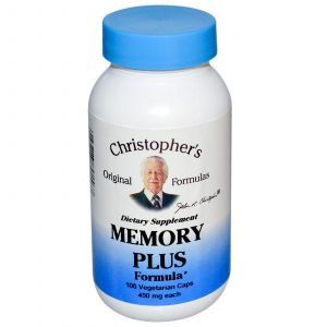 Формула для мозга и памяти, Memory Plus Formula, Christopher's Original Formulas, 450 мг, 100 капсул