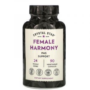 Женская гармония, смесь трав, Female Harmony, Crystal Star, поддержка ПМС, 90 капсул