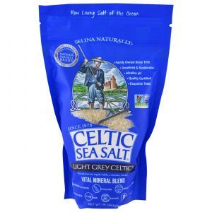  Морская соль, серая, Light Grey Celtic, Celtic Sea Salt, 454 г