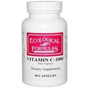 Экологические формулы, витамин С-1000,Cardiovascular Research Ltd., 90 капсул. 