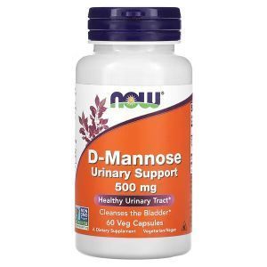 D-манноза, D-Mannose, Now Foods, 500 мг, 60 вегетарианських капсул