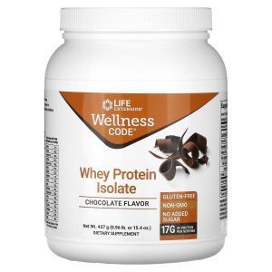 Изолят сывороточного протеина, Wellness Code, Whey Protein Isolate, Life Extension, со вкусом шоколада, 437 г
