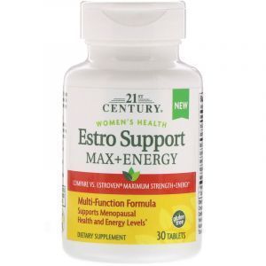 Поддержка при менопаузе, Estro Support Max + Energy, 21st Century, 30 таблеток