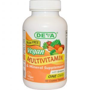 Витамины и минералы без железа, Multivitamin & Mineral Supplement, Deva, 90 таб.