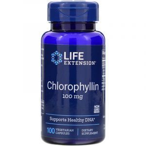 Хлорофилл, Chlorophyllin, Life Extension, 100 мг, 100 капсул. 