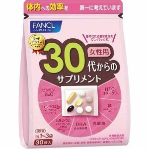 Витамины и минералы для женщин 30-40 лет, 30s Supplement for Women, FANCL, 30 пакетов
