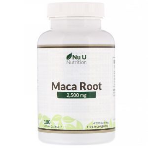 Корень мака, Maca Root, Nu U Nutrition, 2500 мг, 180 веганских капсул
