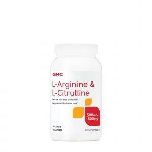 L-Аргинин и L-цитруллин, L-Arginine & L-Citrulline, GNC, 500 мг / 500 мг, 120 капсул